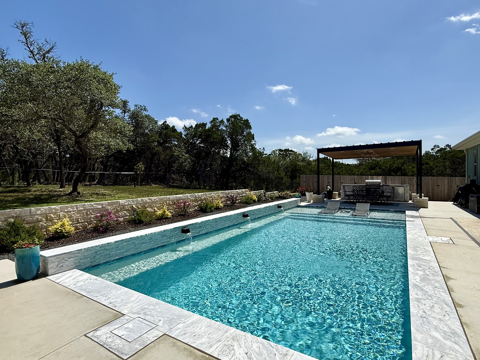 Large Fiberglass Pool Installation